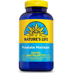 Nature'S Life Prostate Maintain for Men'S Health - Saw Palmetto, Pygeum Herbal Complex and Zinc Supplements - 125 Servings