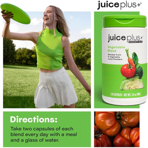 Juice Plus+ Vegetable Blend - Whole Food Vegetable Powder in Convenient Capsules 120 Capsules