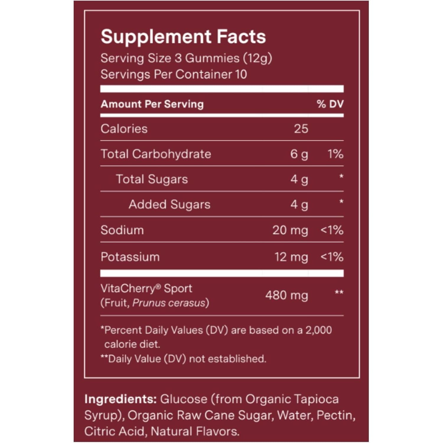 Recovery Gummies - Tart Cherry Gummies for Muscle Recovery with Antioxidants & Electrolytes Combats Soreness, Boosts Energy