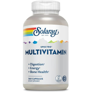 SOLARAY Spectro Multivitamin, Energizing Greens & Herbs W/Digestive Enzyme (60 Servings)