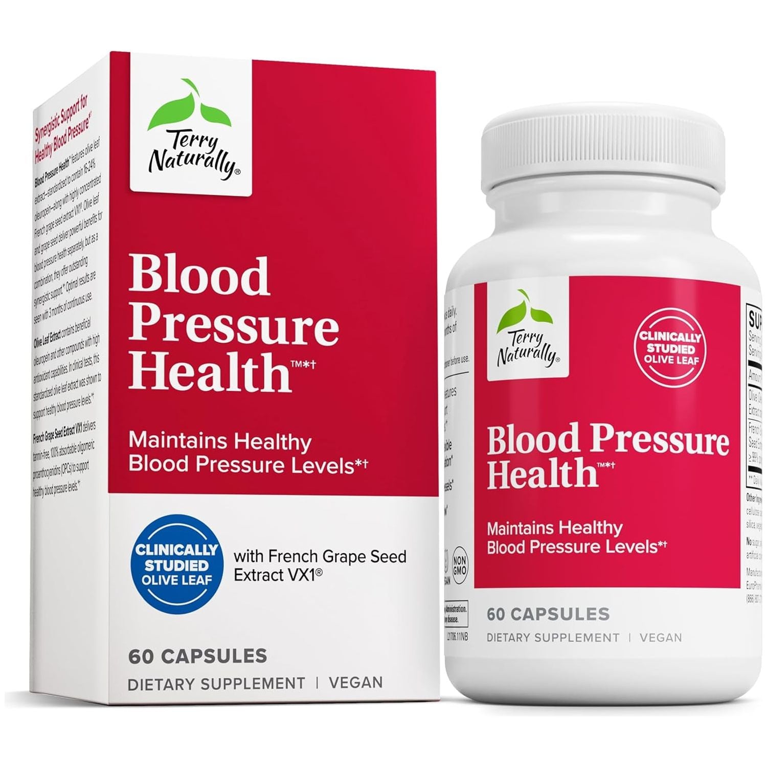 Terry Naturally Blood Pressure Health - Promotes Healthy Circulation - 60 Servings