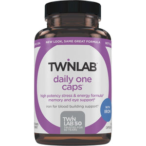 Twinlab Daily One Caps with Iron - Nutritional Supplement with Iron, Zinc, B Vitamins, and More - 60 Capsules