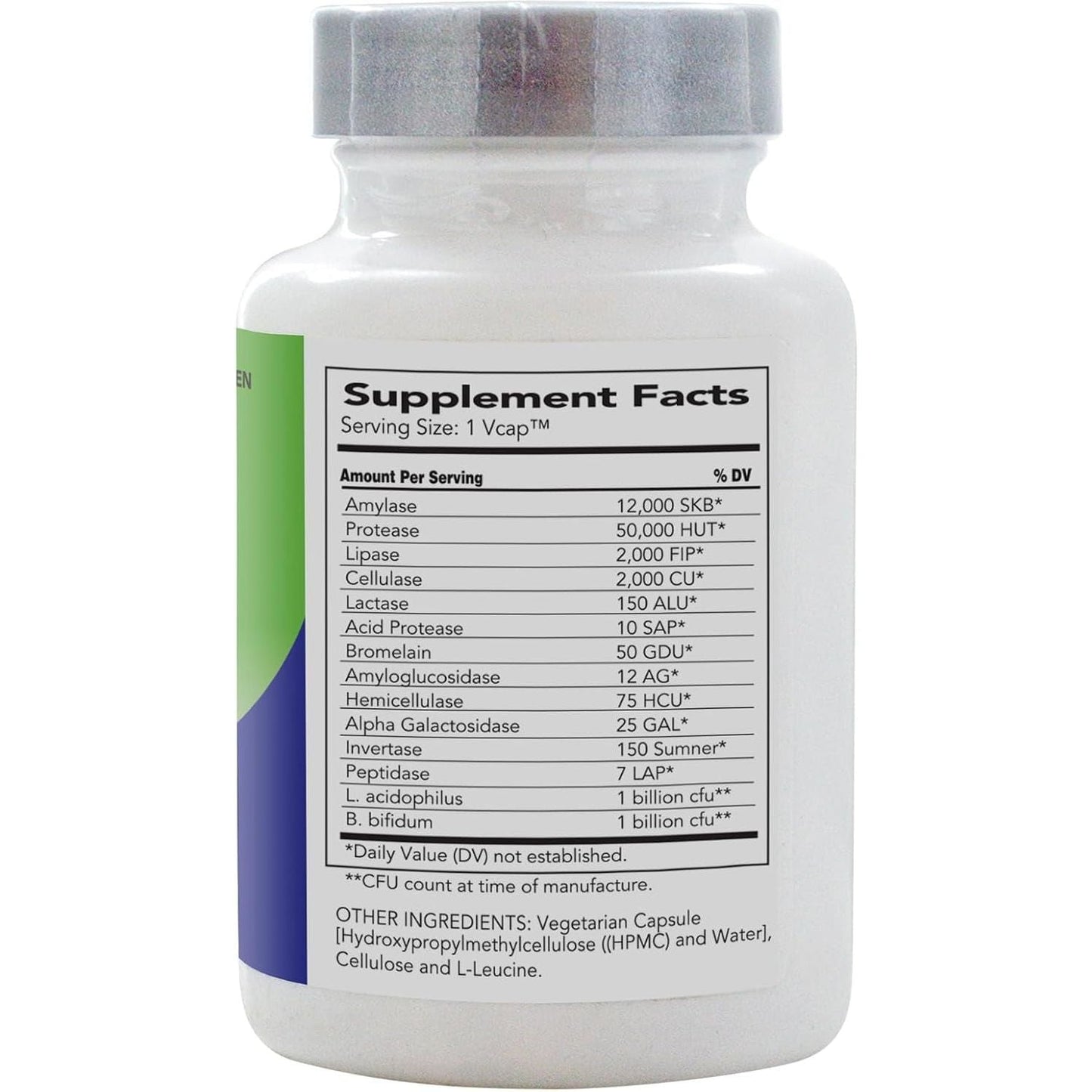 Absorbaid Platinum Digestive Enzyme Support 120 Vcaps, 12 Digestive Enzymes plus 2 Probiotics for Maximum Relief