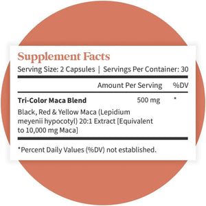 Pattern Wellness Maca Root - 10,000Mg - Unique Optimum Blend for Fertility, Reproductive & Whole Body Health - 60 Vegan Capsules