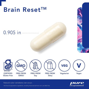 Pure Encapsulations Brain Reset | Supports Concentration, Clarity, and Memory Associated with Brain Fog | 60 Capsules.