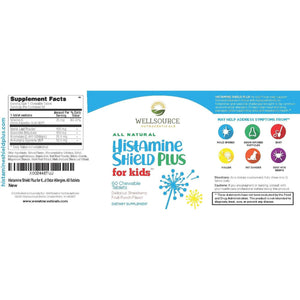 Histamine Shield plus for Kids™ All Natural Antihistamine Supplement 60 Tablets