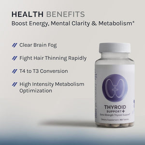 Thyroid Support+ for Women & Men, Hormone & Adrenal Support 60 Tablets.