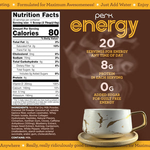 Perk Energy Original Chai Latte Flavored Drink Powder (20 Servings)