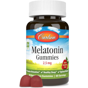 Carlson - Melatonin Gummies 2.5 Mg for Healthy Sleep 60 Gummies - Suppviv