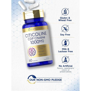 Carlyle Citicoline CDP Choline 1000Mg | 60 Capsules | Extra Strength Formula.