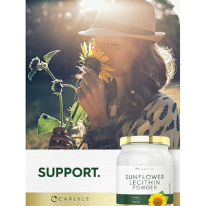 Carlyle Sunflower Lecithin Powder | 2 Pounds | Unflavored | Naturally Occurring Phosphatidylcholine.