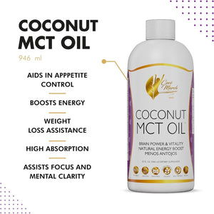 MCT Oil - Intermittent Fasting Support, Metabolism & Brain Power Boost, 32 Fl Oz