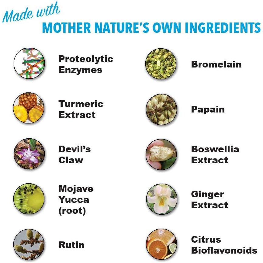 HEAL-N-SOOTHE Proteolytic Enzymes - Natural Joint Support Supplement - 90 Count