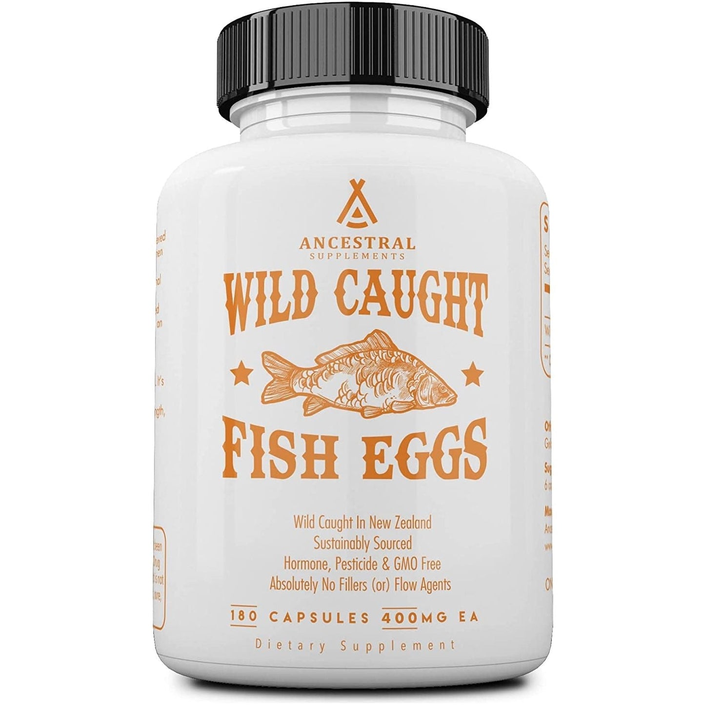 Ancestral Supplements Wild Caught Fish Eggs, 2400Mg, Omega-3 Supplement 180 Capsules