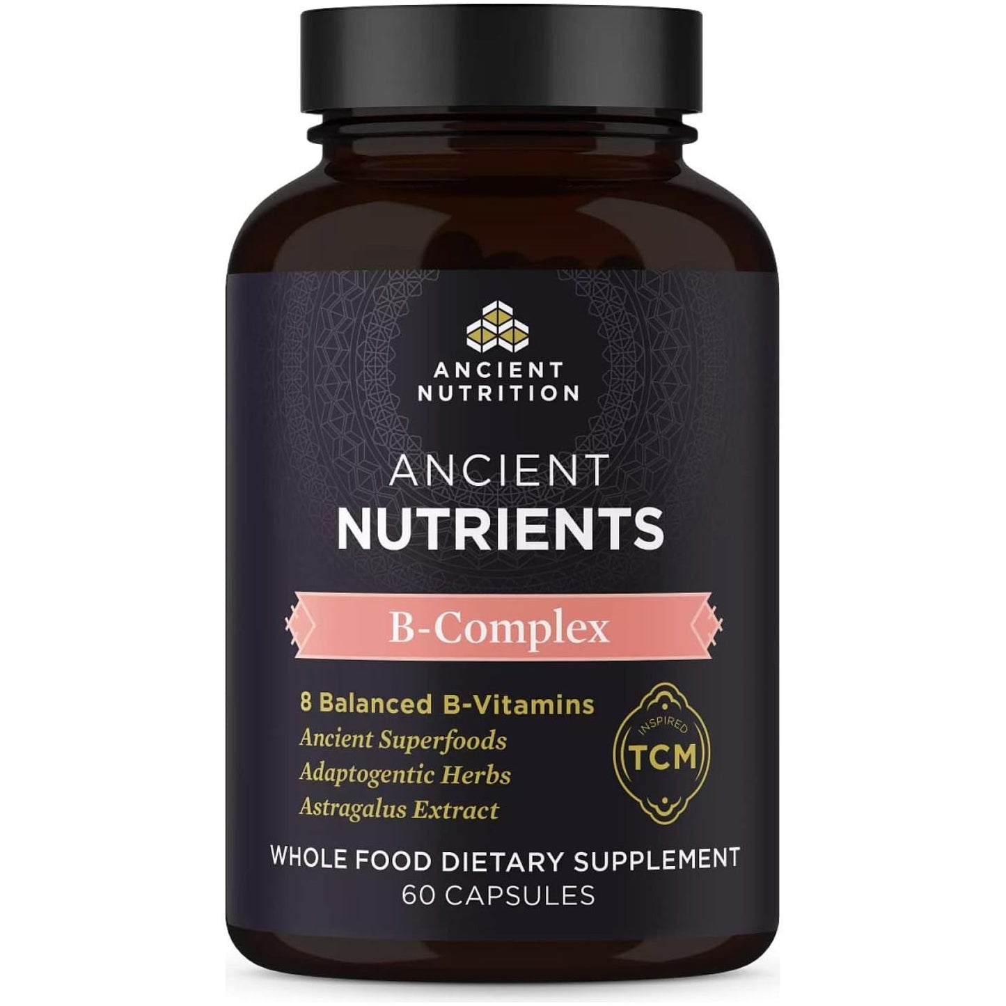 Ancient Nutrition Vitamin B Complex Supplement, Supports Healthy Energy Levels, 60 Capsules