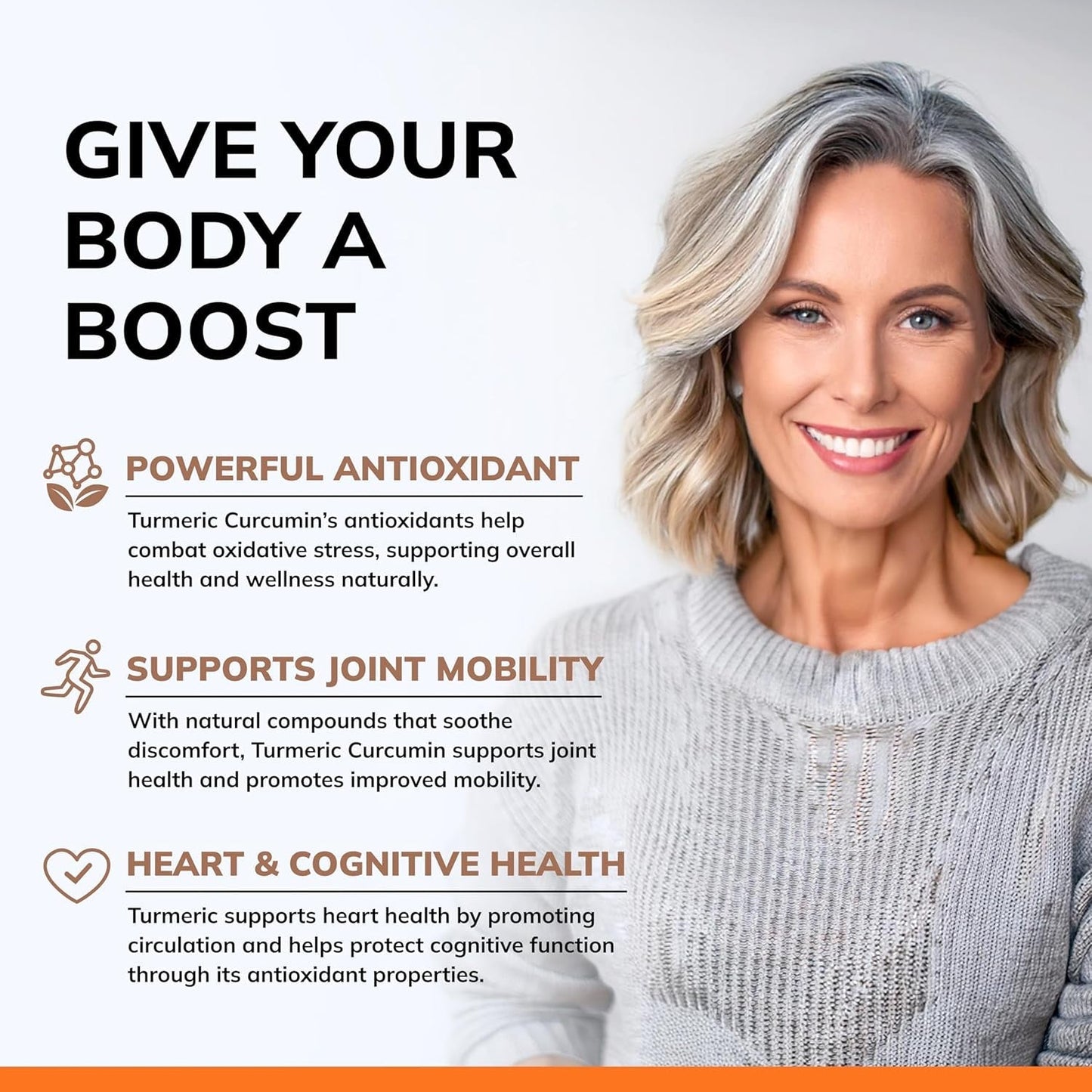 Asquared Nutrition Turmeric Curcumin 1300Mg with Bioperine Black Pepper Extract - 180 Capsules