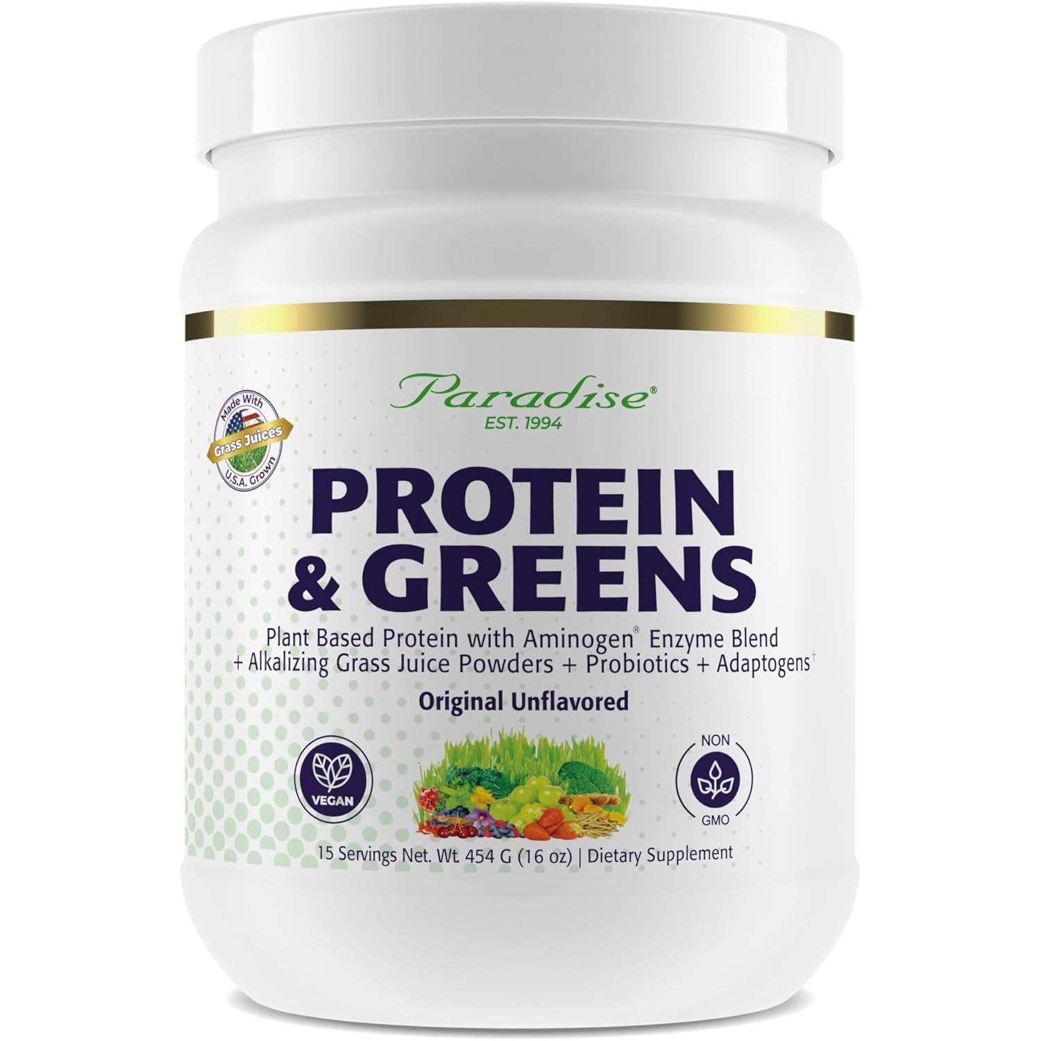 Paradise Herbs ORAC Energy Protein & Greens Powder, Antioxidant Power of 24 Servings