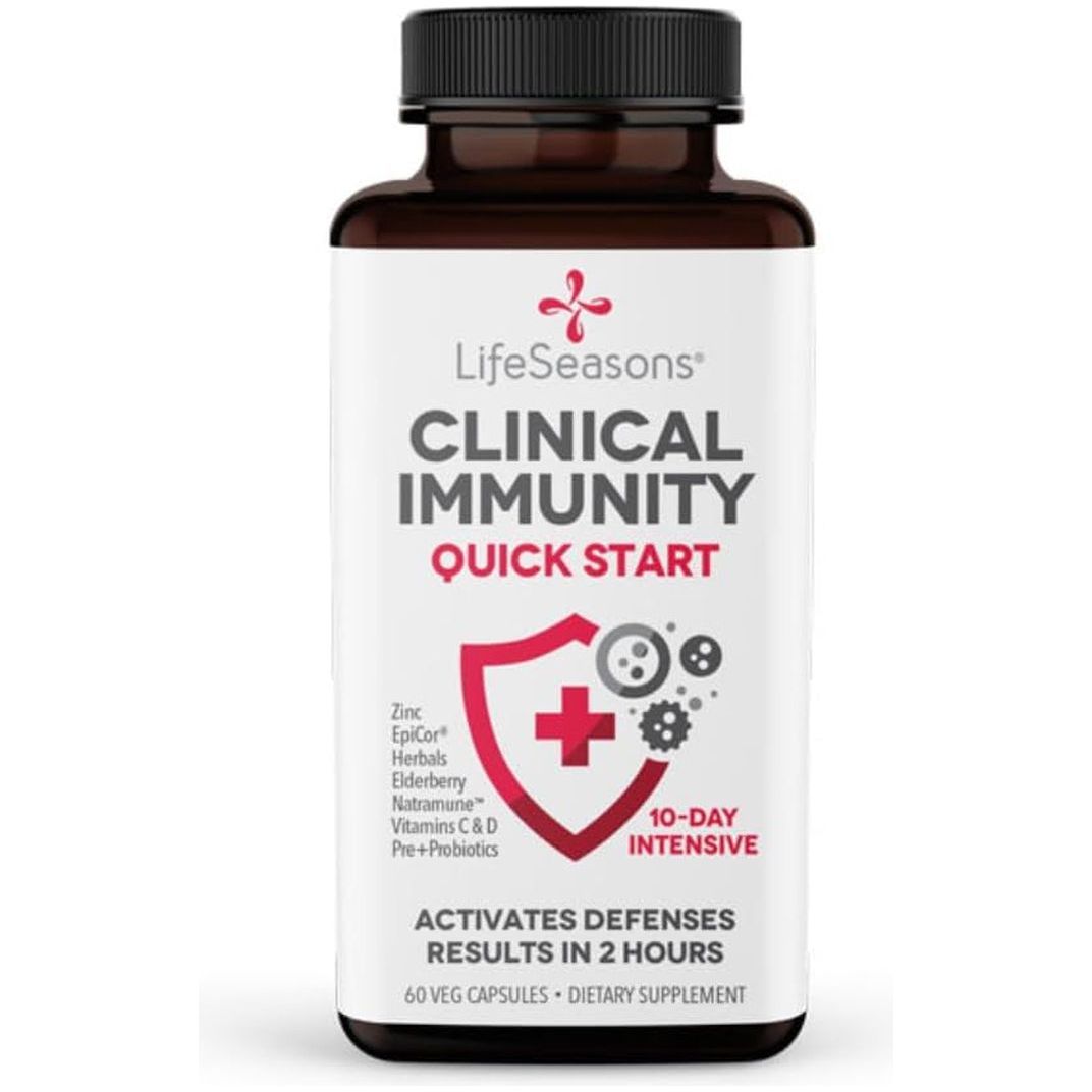 Lifeseasons Clinical Immunity - Immune System Support - Black Elderberry & Pre+Probiotics, 60 Count