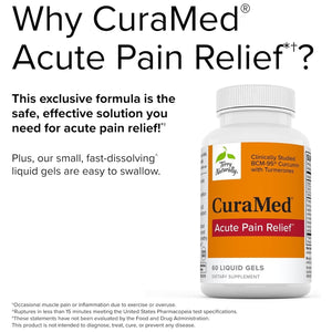 Terry Naturally Curamed Acute Pain Relief - with BCM-95 Curcumin & Boswellia 60 Liquid Gels