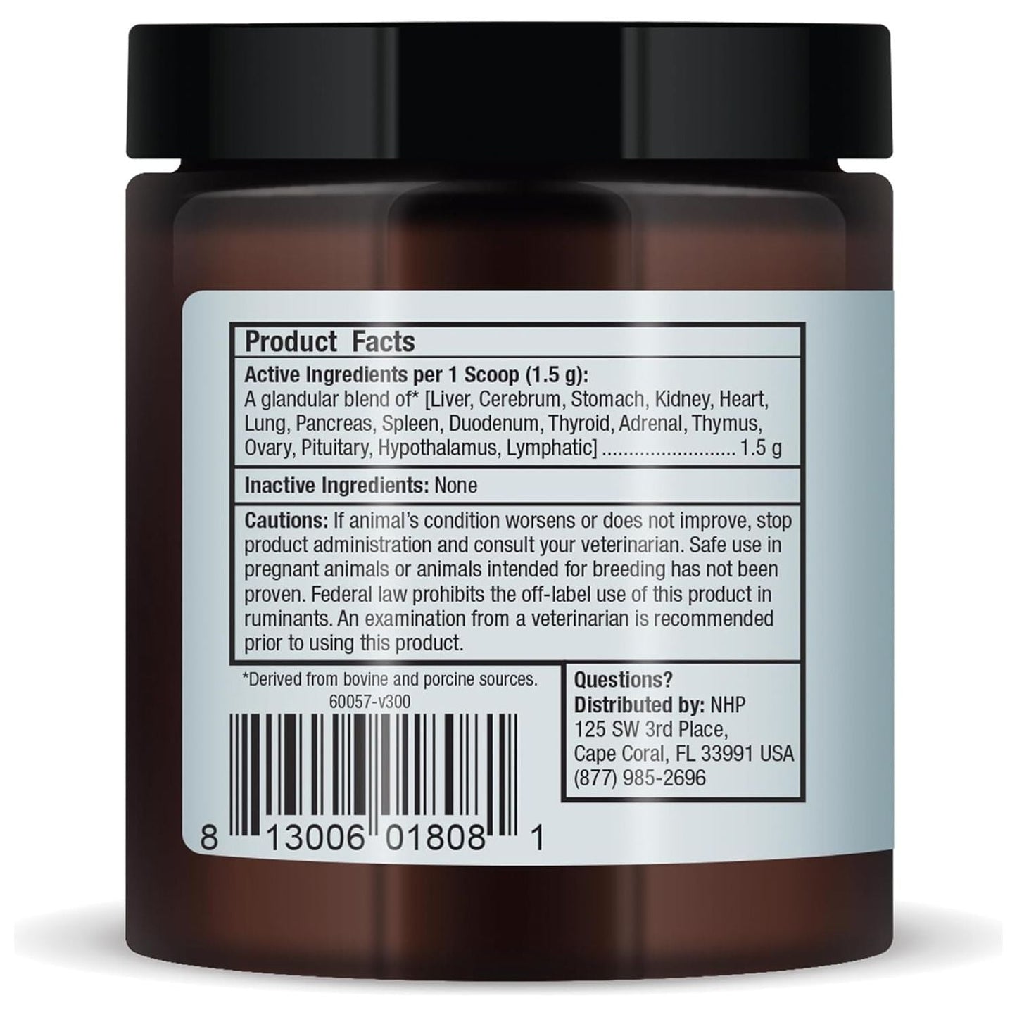 Bark & Whiskers Female Glandular Support, Supports Healthy Hormone and Organ Function Dr. Mercola (113 G), 75 Scoops