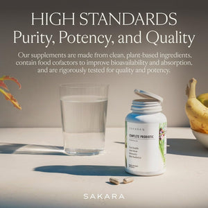SAKARA Complete Probiotic for Women - Digestive Health, Gut Health Pre and Probiotics for Women 180 Capsules