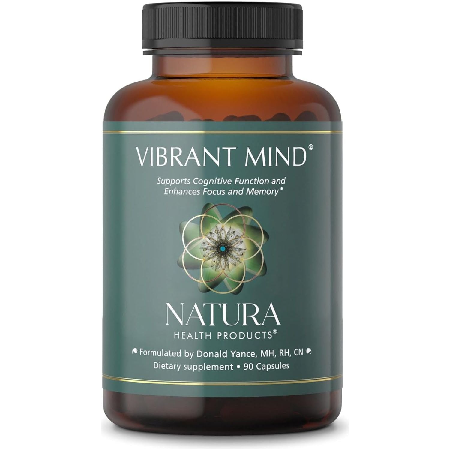 Natura Health Products Vibrant Mind - Nootropic Brain Supplement for Memory and Focus* (90 Capsules)
