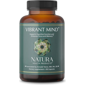Natura Health Products Vibrant Mind - Nootropic Brain Supplement for Memory and Focus* (90 Capsules)