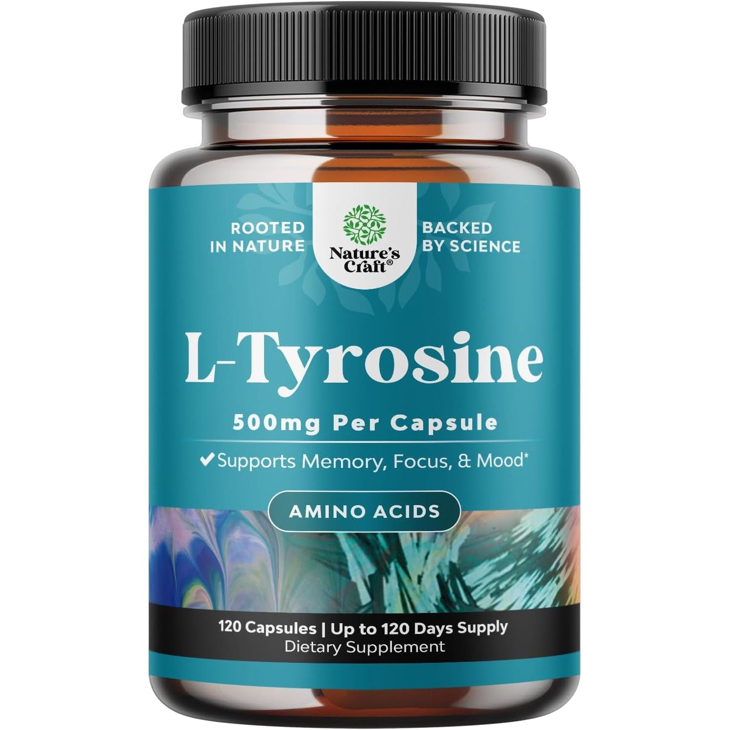 Free Form L Tyrosine 500Mg Capsules - for Mental Energy and Focus Support