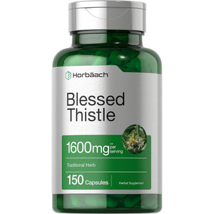Horbaach Blessed Thistle Capsules 1600 Mg | 150 Count | Max Potency | Non-Gmo, Gluten Free Herb Supplement