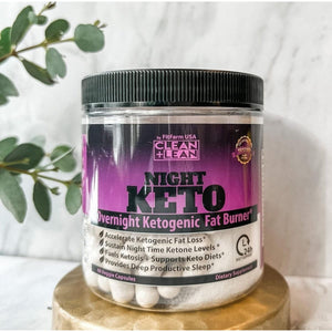 CLEAN+LEAN NIGHT KETO: Ketogenic Fat Burner & Sleep Aid | All Natural & GF | 60 Caps - Suppviv