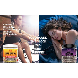 CLEAN+LEAN NIGHT KETO: Ketogenic Fat Burner & Sleep Aid | All Natural & GF | 60 Caps - Suppviv
