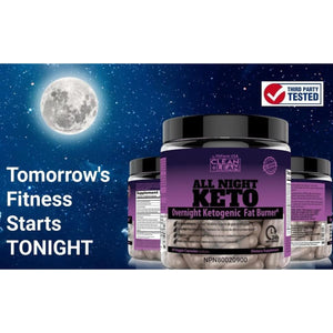 CLEAN+LEAN NIGHT KETO: Ketogenic Fat Burner & Sleep Aid | All Natural & GF | 60 Caps - Suppviv