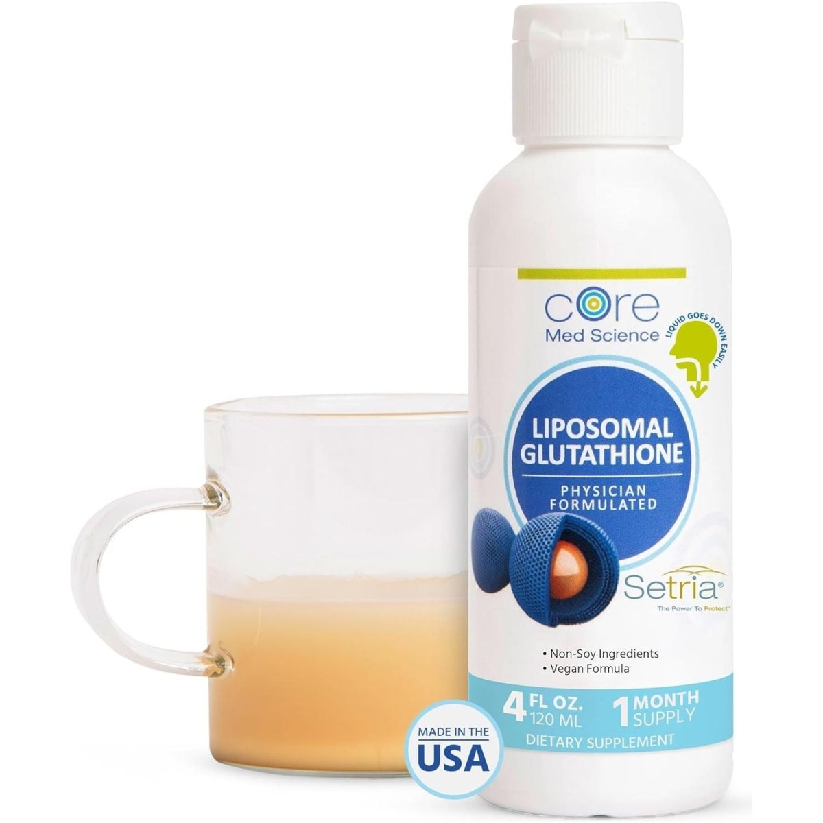 Core Med Science Liposomal Glutathione Liquid Supplement (500Mg, 4 Fl Oz) - Suppviv