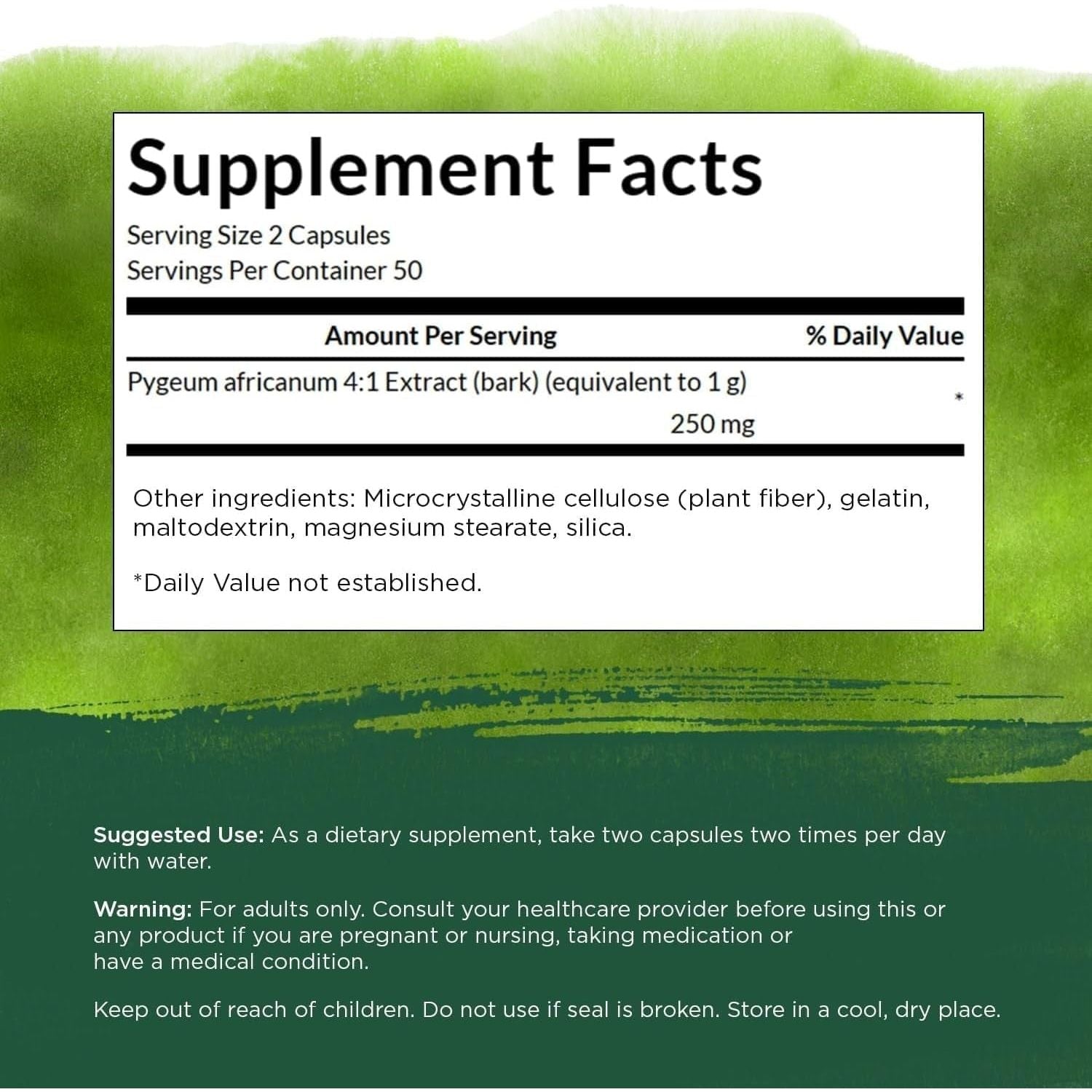 Swanson Pygeum - Herbal Supplement Promoting Male Prostate Health (100 Capsules, 125Mg)