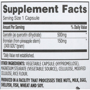 Whole Foods Market, Quercetin with Bromelain, 100 Count