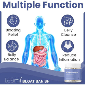 Teami Bloat Banish Fast Gas and Bloating Relief for Women - Debloat Pills to Support Digestion, Ensuring Regularity & Constipation Relief