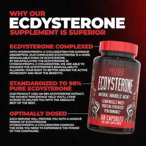Ecdysterone Supplement, Natural Muscle Builder for Men, 1000Mg Beta Ecdysterone