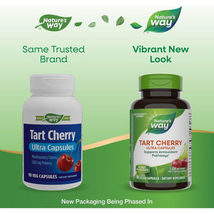 Nature'S Way Tart Cherry Ultra Capsules, Montmorency Cherry, Anthocyanins for Antioxidant Support*, 1,200 Mg 90 Capsules