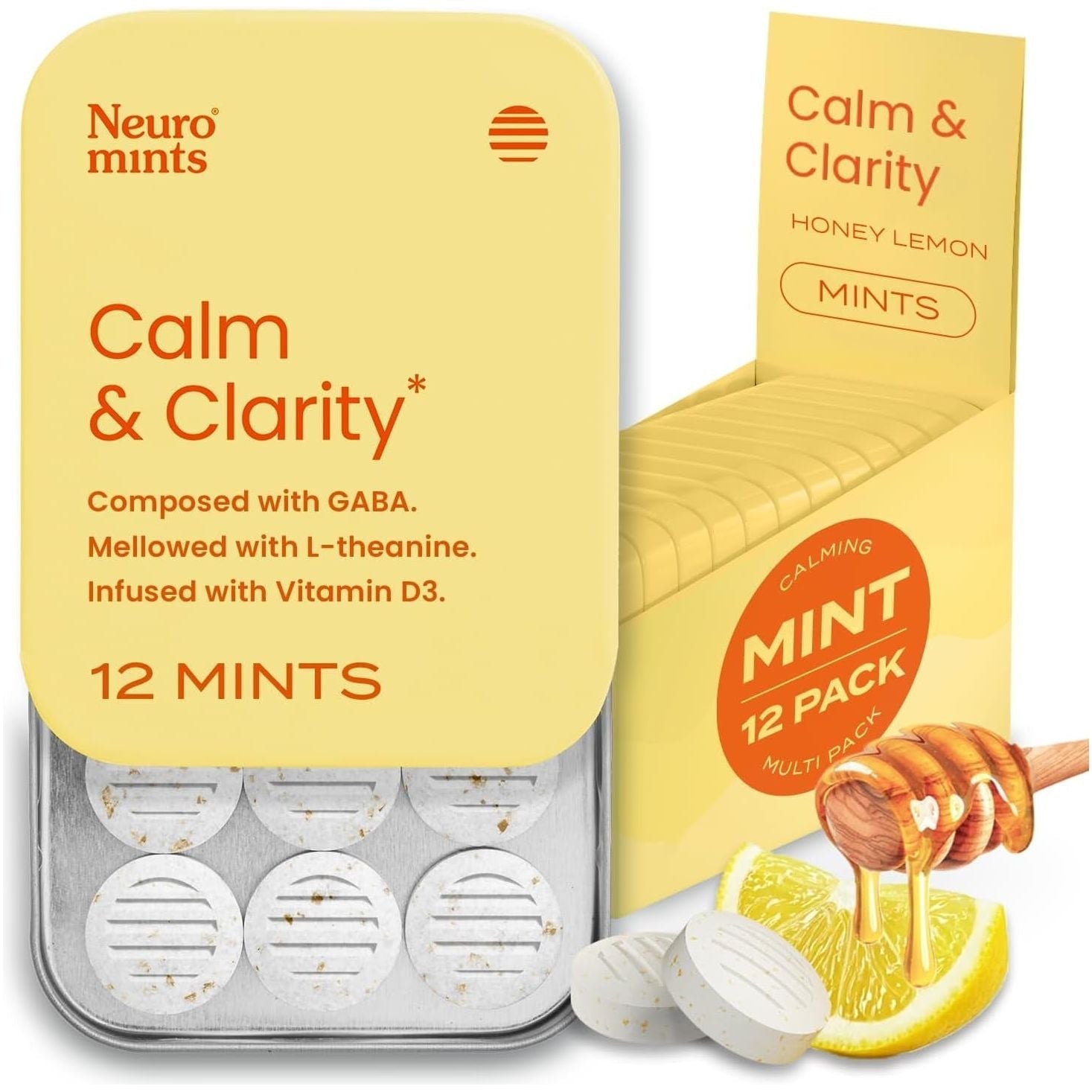Neurogum Calm & Clarity Mints Nootropic Brain Supplements for Men & Women (144 Pieces)
