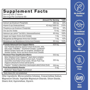 FORCE FACTOR Prostate Advanced, Health Supplement for Reducing Nighttime Bathroom Trips, 180 Tablets