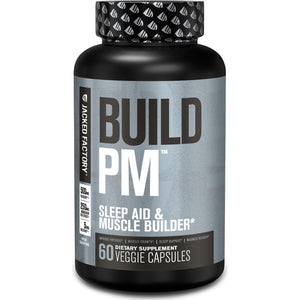 Jacked Factory Build PM Night Time Muscle Builder & Sleep Aid - 60 Natural Veggie Pills
