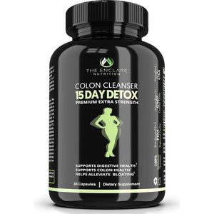 THE ENCLARE NUTRITION Colon Cleanser Detox. Premium 15 Day Fast-Acting Diet Pills