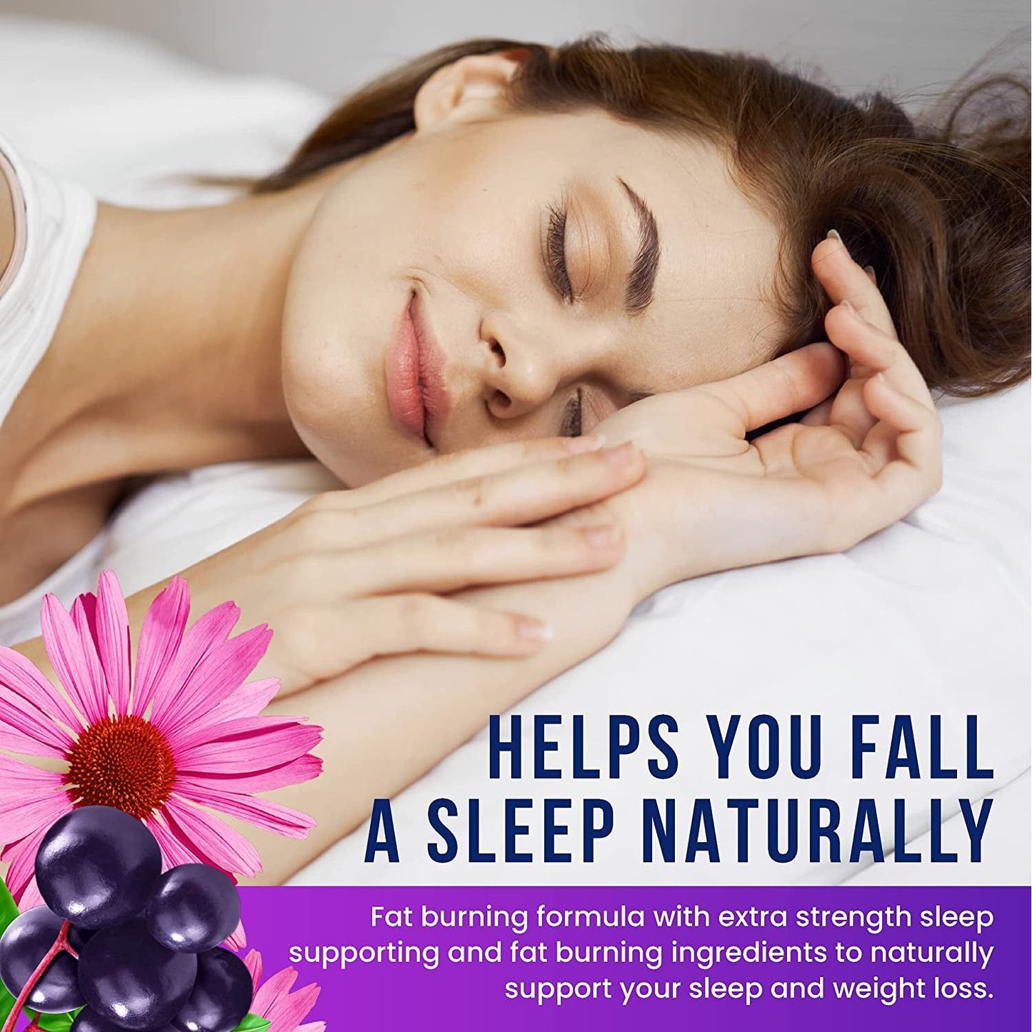 Night Time Fat Burner - Appetite Suppressant, Metabolism Booster and Sleep Support 60 Capsules