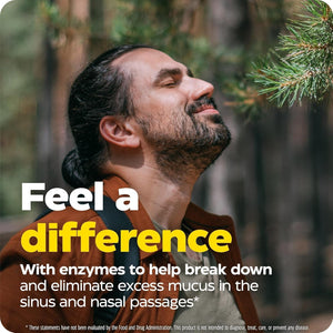 Enzymedica, Mucostop, Natural Enzyme Supplement, Relieves Seasonal or Occasional Congestion, Supports Easy Breathing, 48 Count