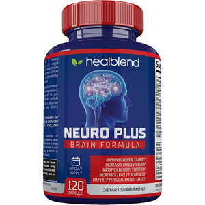 Neuro plus Brain & Focus Formula - Nootropic Brain Booster Supplement – 120 Capsules