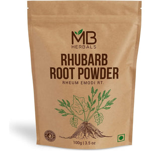 MB Herbals Rhubarb Root Powder 100 Gram | Rheum Emodi Rt | Indian Rhubarb