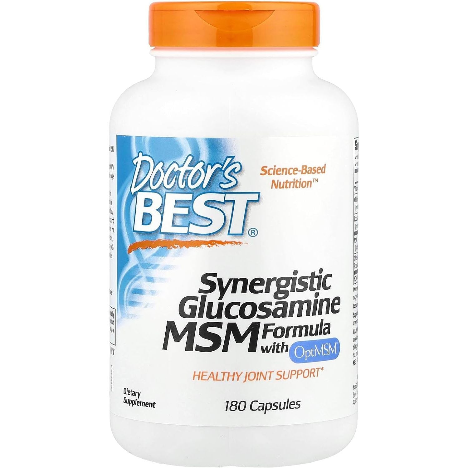 Doctor'S Best Synergistic Glucosamine MSM with Optimsm, Joint Support, 180 Caps