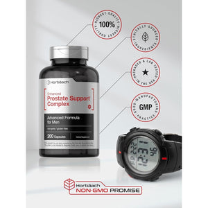 Horbaach Prostate Supplement for Men | 200 Capsules | Enhanced Complex with Saw Palmetto, Pygeum, Stinging Nettle