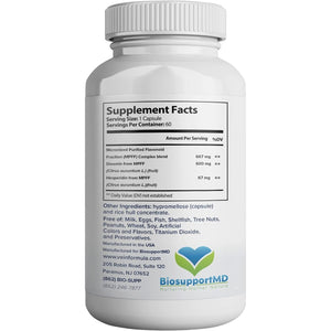 Vein Formula - 60 Capsules Micronized MPFF, Supports Normal Venous Function
