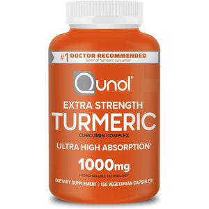 Qunol Turmeric Curcumin Supplement, 1000Mg with Ultra High Absorption, for Joint Support, Extra Strength Capsules, 150 Count